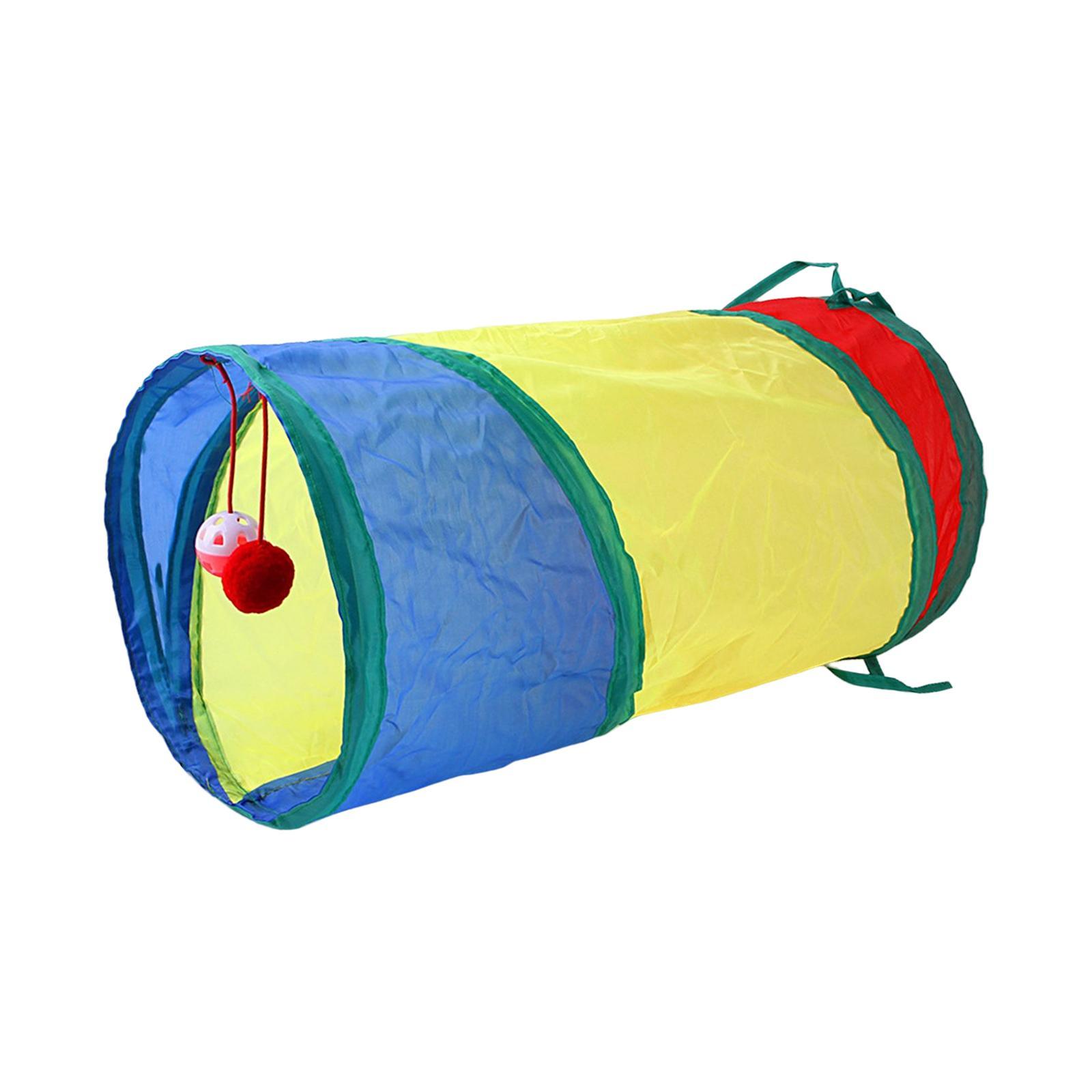 Cat Tunnel Play Tent Folded with Ball Pet Tubes Interactive Toy for Small Animals Kitten Kitty Indoor Cats Puppy
