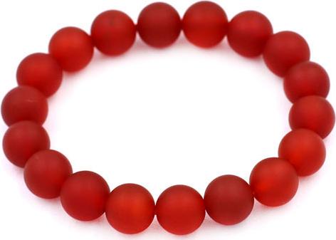 Vòng đeo tay Thạch Anh Đỏ Mờ 10 ly - hợp mệnh Hỏa, mệnh Thổ - Size vừa