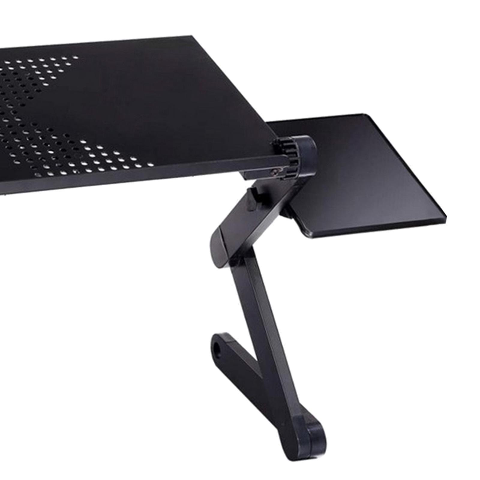 Laptop Cooling Stand Lap Desk with Mouse Tray Adjustable Height Angle Aluminum Alloy Desktop Tray Computer Riser Table Cooler Folding Holder