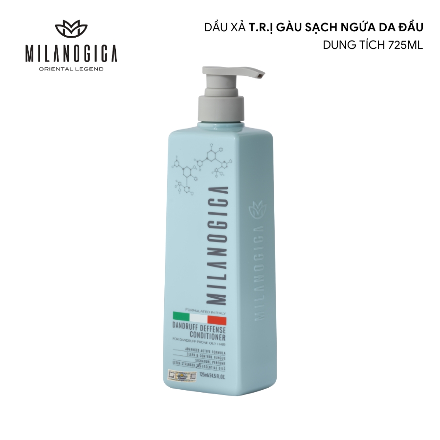 Combo Dầu Gội &amp; Xả hương nước hoa Milanogica 355ml Phục hồi hư tổn, Gỉảm gàu sạch ngứa da đầu