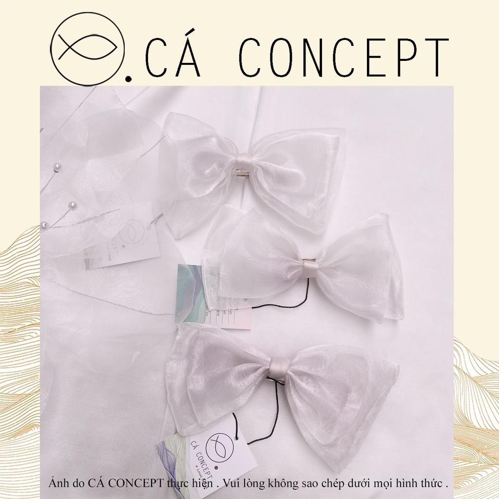 Nơ Voan lụa CÁ CONCEPT nơ cài tóc có đủ màu