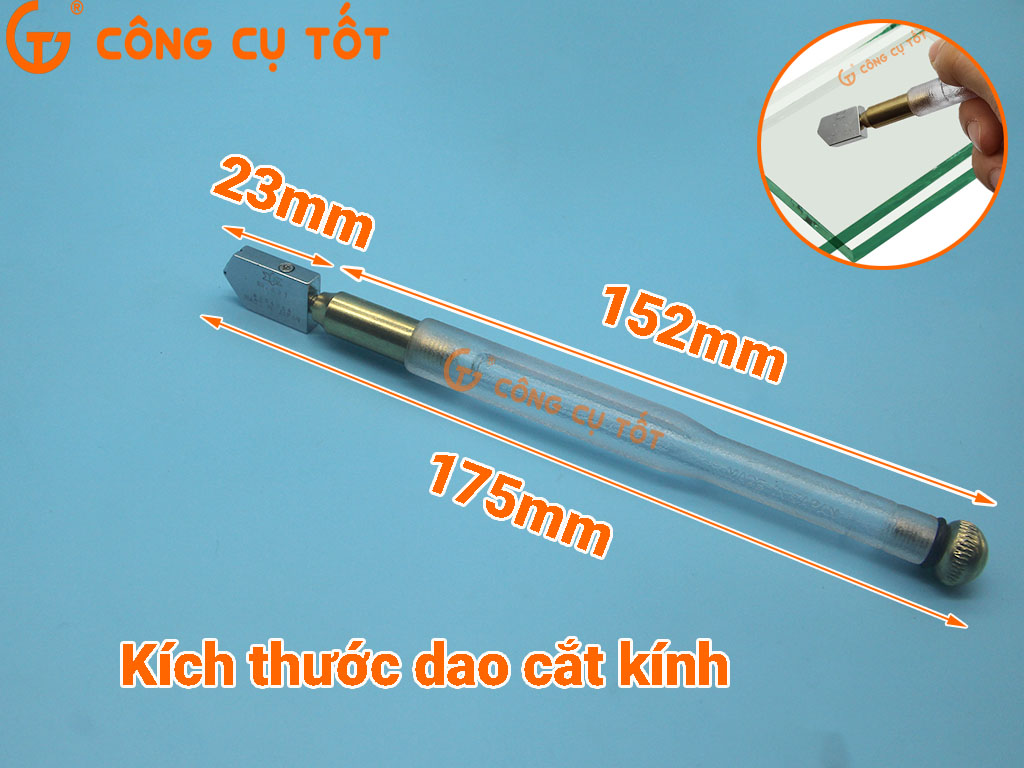 Dao cắt kính vỉ đỏ kèm tra dầu