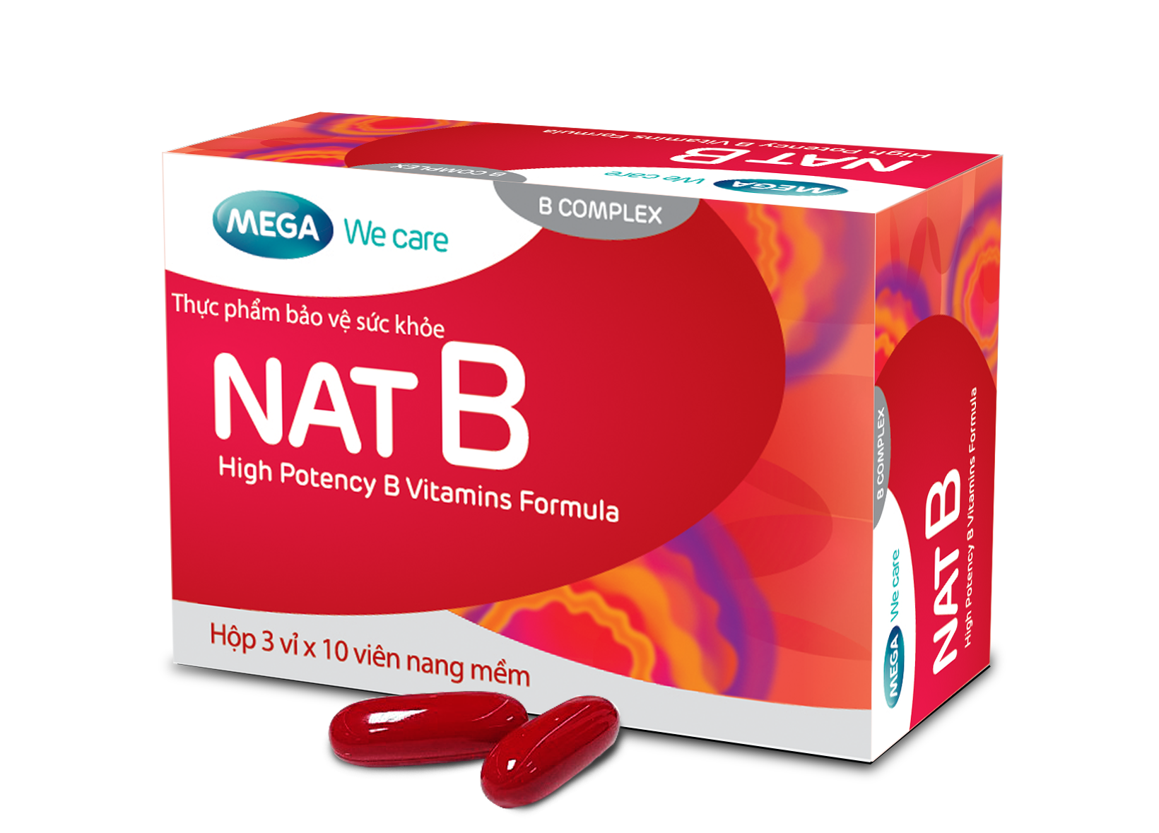 Viên uống bổ sung vitamin B Nat B giúp giảm căng thẳng, mệt mỏi, suy nhược (Hộp 30 viên)