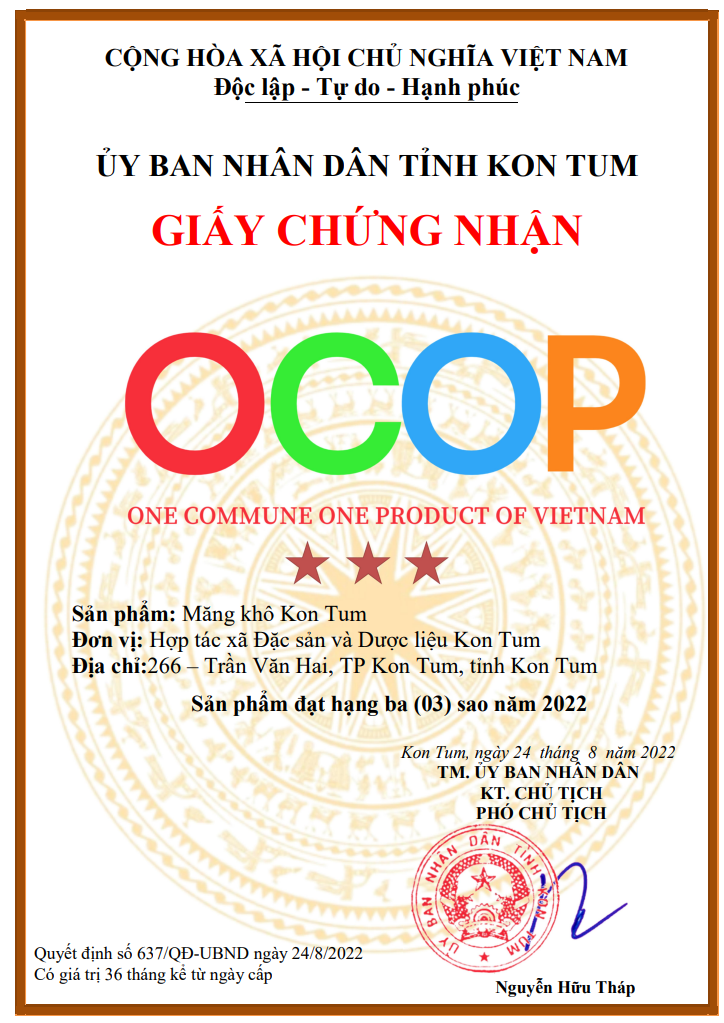 [Gift] Đặc Sản Kon Tum - Măng khô hợp tác xã làm ngon đảm bảo - OCOP 3 sao