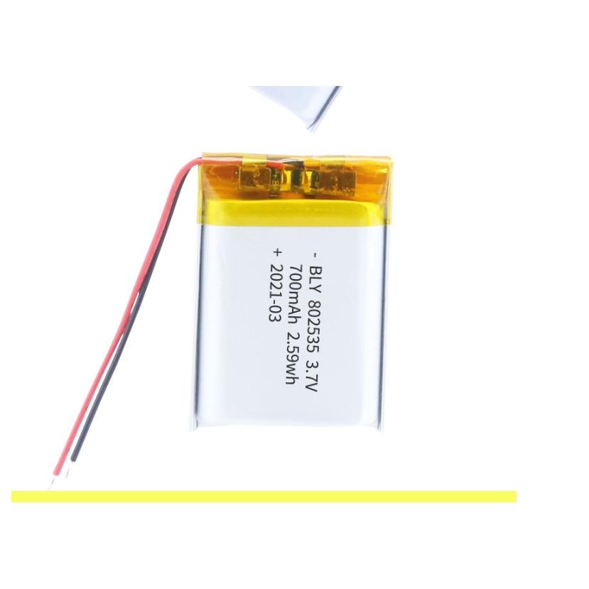 Pin sạc Polymer 802535 3.7v 700mah Cho tai nghe,loa Mp3 MP4 MP5 GPS PSP Bluetooth hàng mới