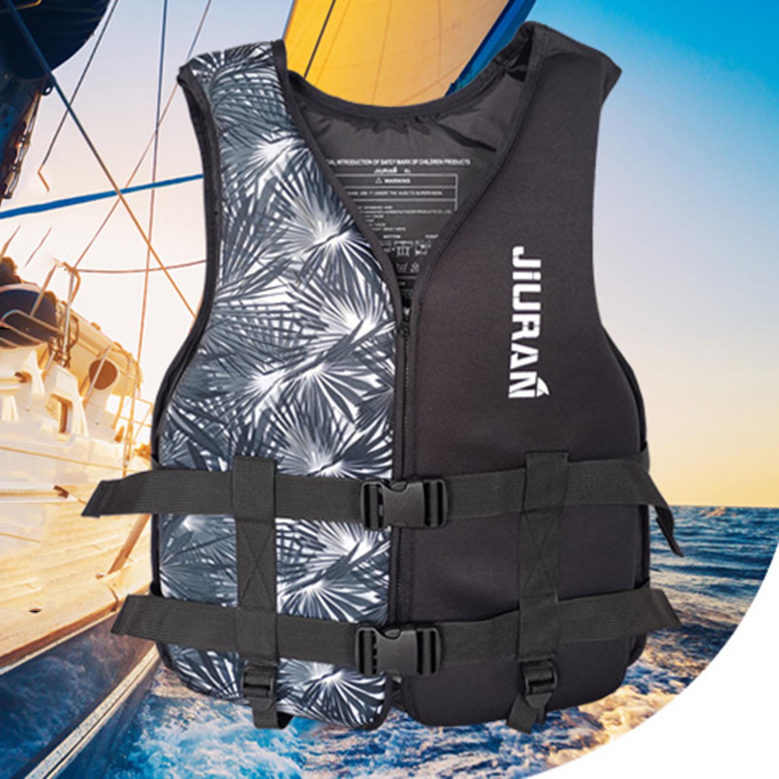 Adults Life Jacket Vest Kayak Buoyancy Aid Safe Sailing Watersport Black XS