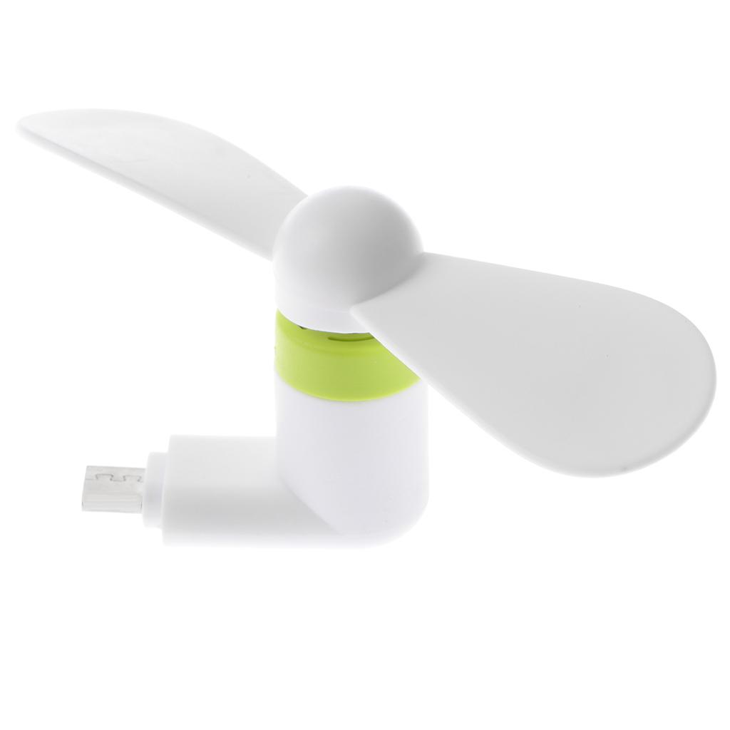 Mini Portable Power Small Micro USB Cooling Fan For Android Cell Phone White