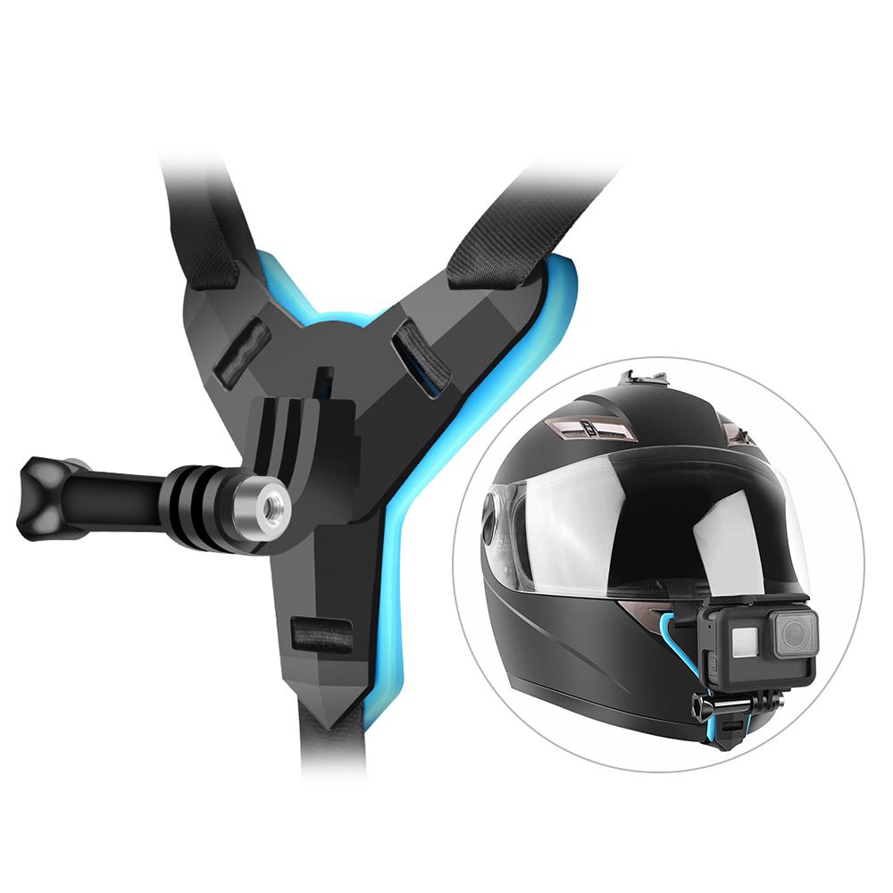 Full Face Helmet Chin Mount Jaw Holder Motorcycle Helmet Strap for GoPro Hero 7/6/5/4/3 SJCAM sj5000/6000/7000 DJI Osmo