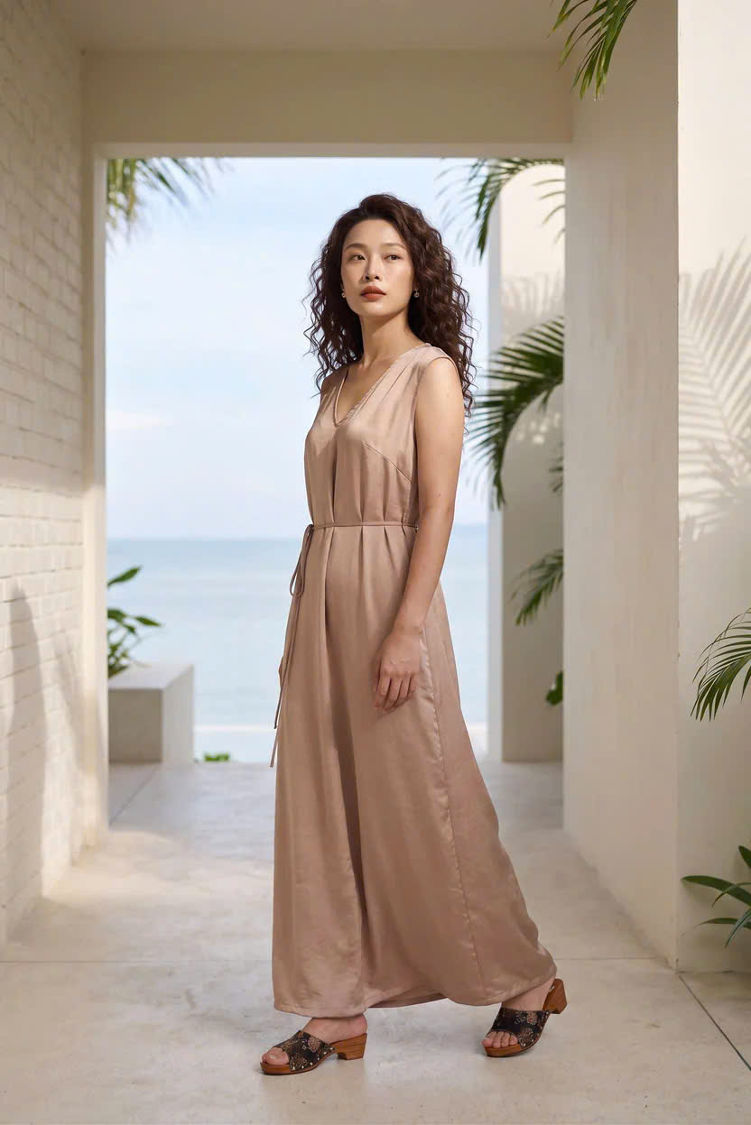 Đầm Maxi Dáng Suông Tencel Ánh Tức Dre202 Thời trang Hity