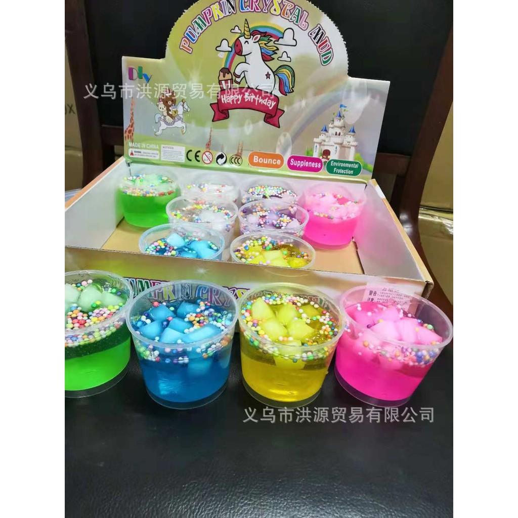 đồ chơi slime -lọ chất nhờn mềm dẻo lọ có thạch xốp mã YWH20 QCV53