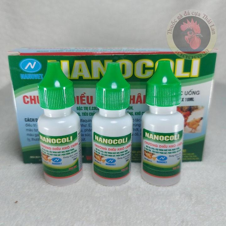 COMBO 2 LỌ - NANO COLI - đặc trị gà đá - chướng diều , khô chân - 1 lọ / 10cc