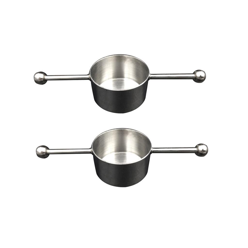 2pcs Round  Measuring Cup Wine 30ml Cocktail Bar Bartender Jigger