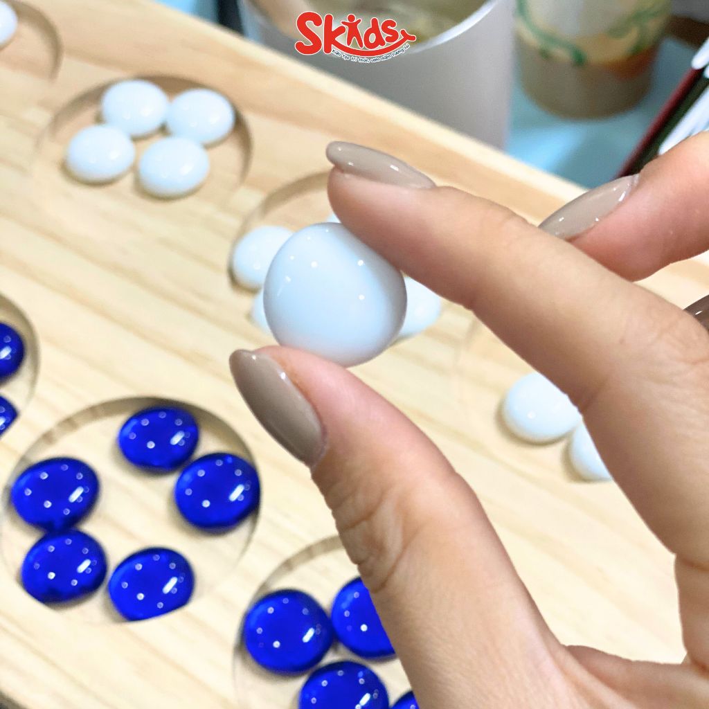 Bộ Ô Ăn Quan Gỗ Thông Trò Chơi Dân Gian Việt Nam, Ô Quan Gỗ Thông Tự Nhiên Cao Cấp - SKIDS