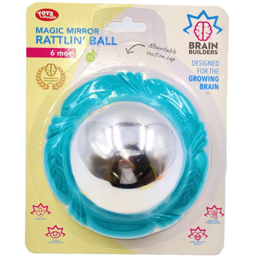 Đồ chơi bé sơ sinh 6 tháng tuổi - Xúc xắc gương cầu kích thích trí tò mò Magic Reflection Ball - Brain Builder BB072