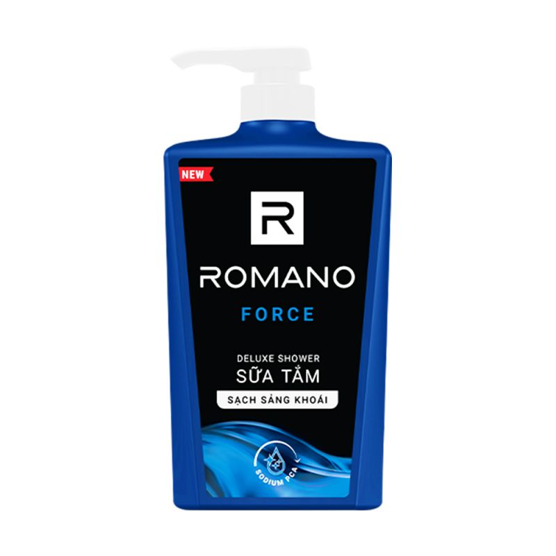 Sữa tắm cao cấp Romano Force mạnh mẽ tự tin sạch sảng khoái 650gr