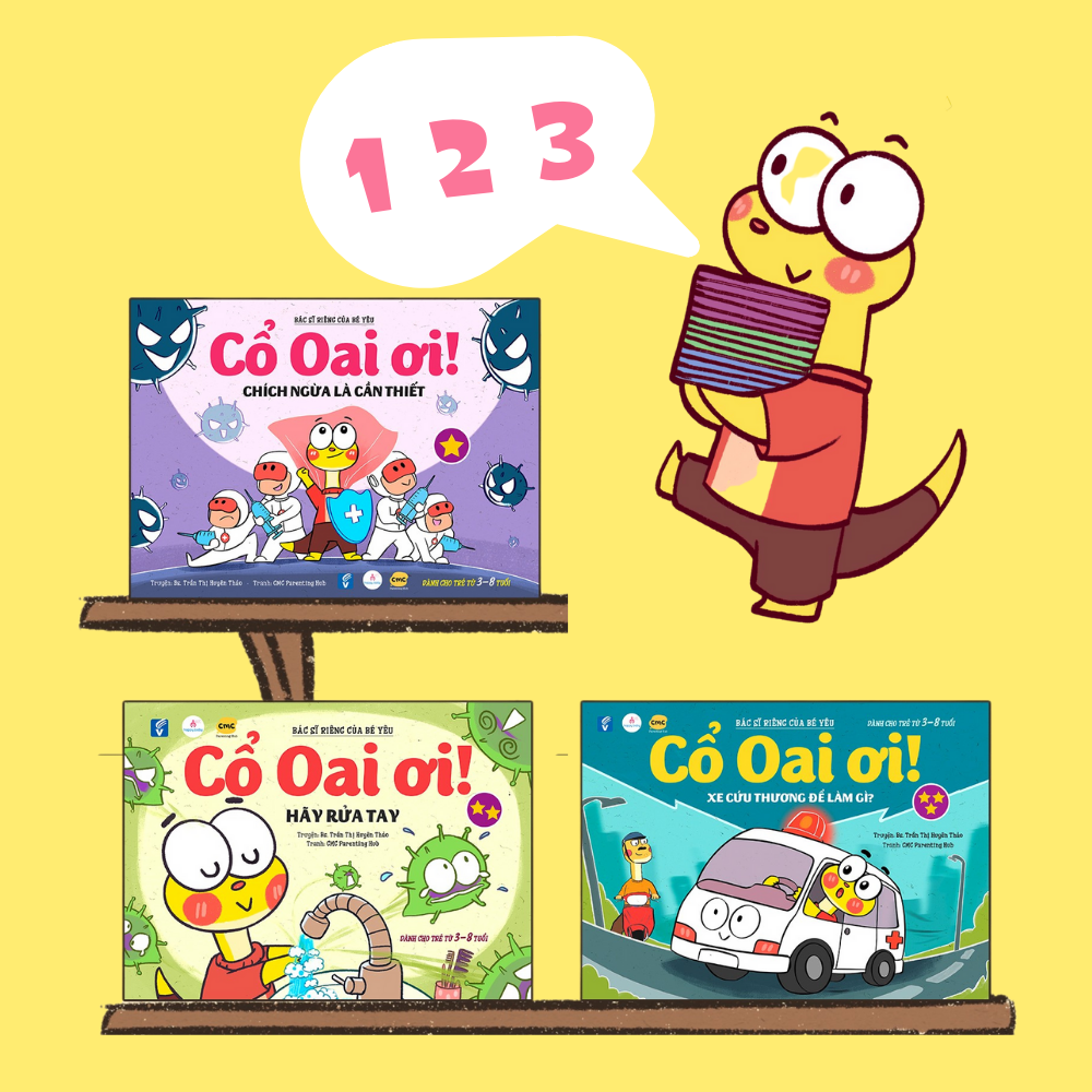 Combo 6 bộ truyện Cổ Oai ơi! + Workbook Cổ Oai ơi! Cùng Sáng Tạo nhé (Tặng Sticker Cổ Oai)