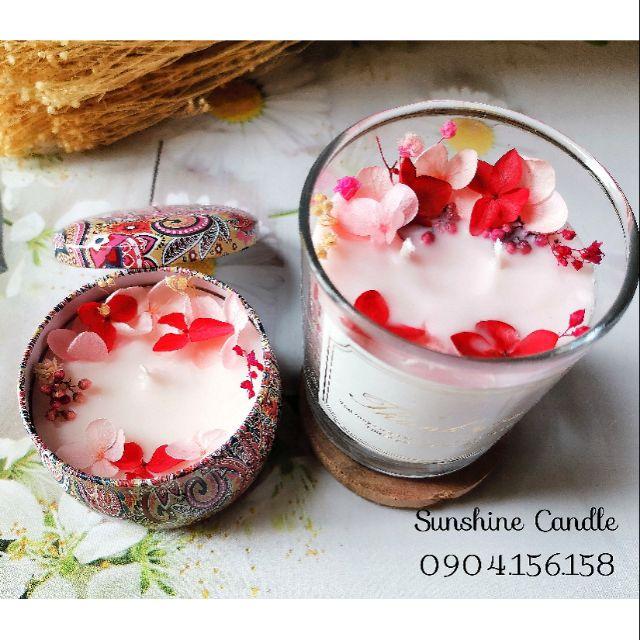 Nến thơm hoa khô nghệ thuật ️ Mẫu Tiệc hoa