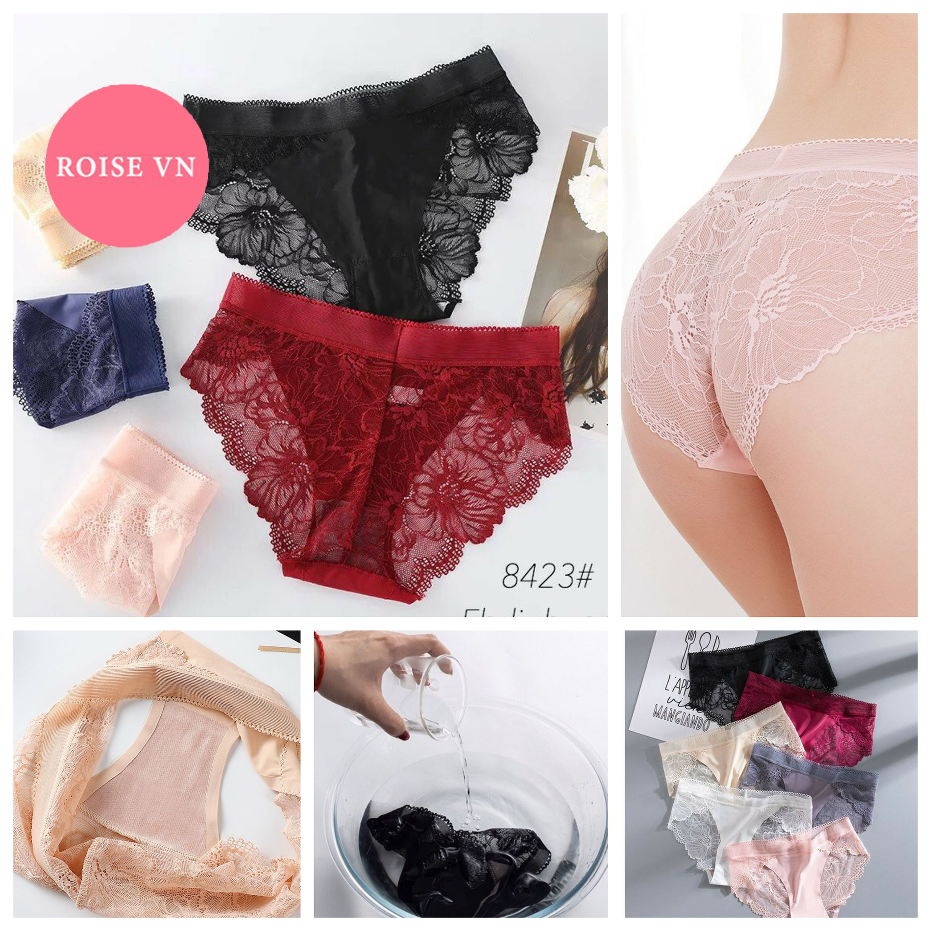 Combo 10 Quần Lót Su Phối Ren Đẹp Sexy