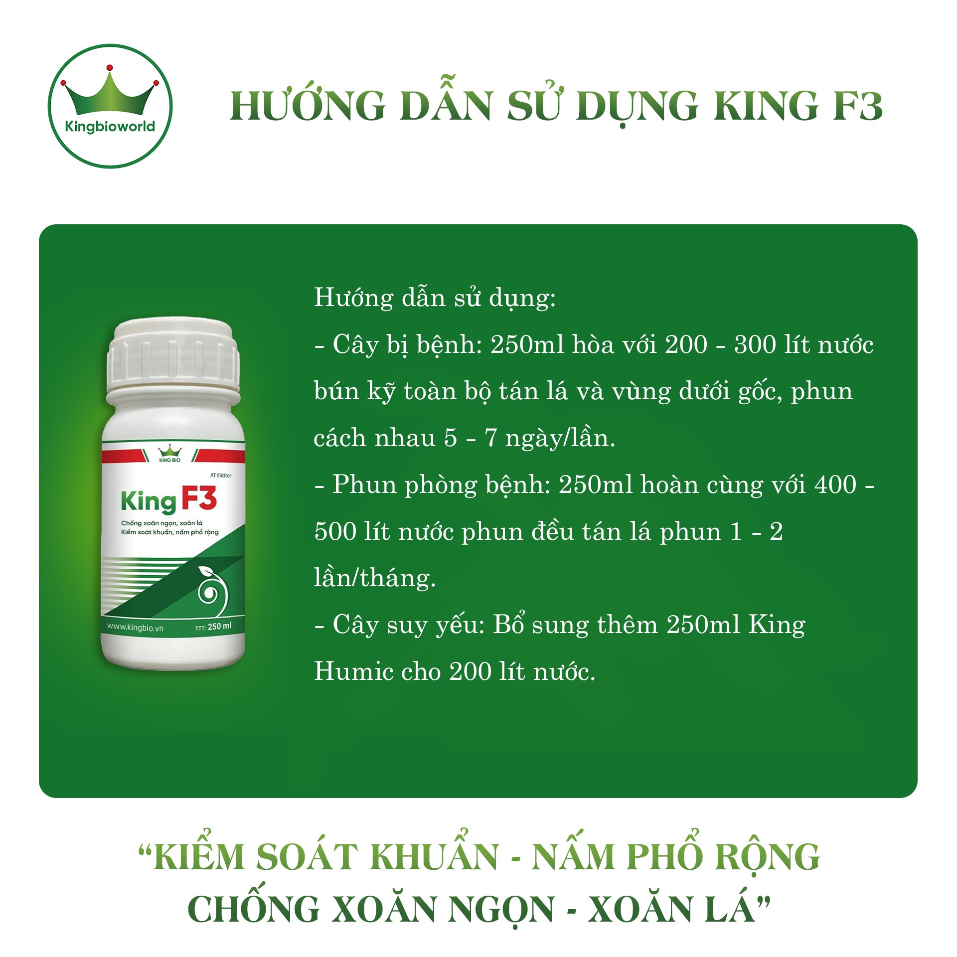 Combo chặn đứng hoàn toàn tình trạng xoăn lá, xoăn đọt, khảm lá, sượng trái trên cây trồng