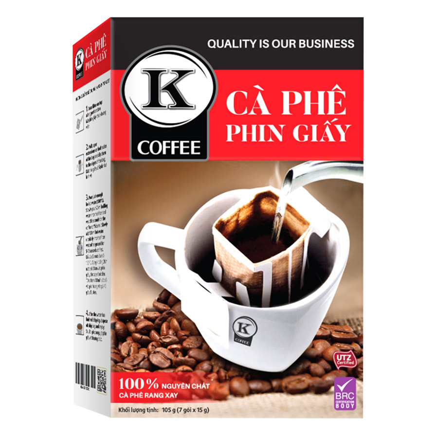 Cà Phê Túi Lọc K-Coffee Filter (105g / Hộp)