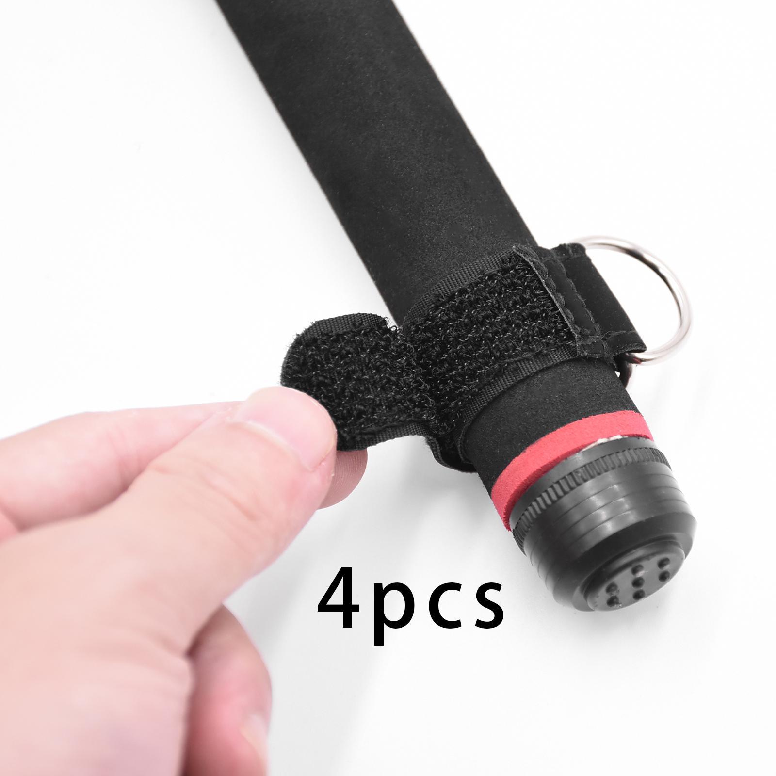 4 Pieces Fishing Rod Ties Durable Adjustable Reusable Fishing Rod Tie Straps