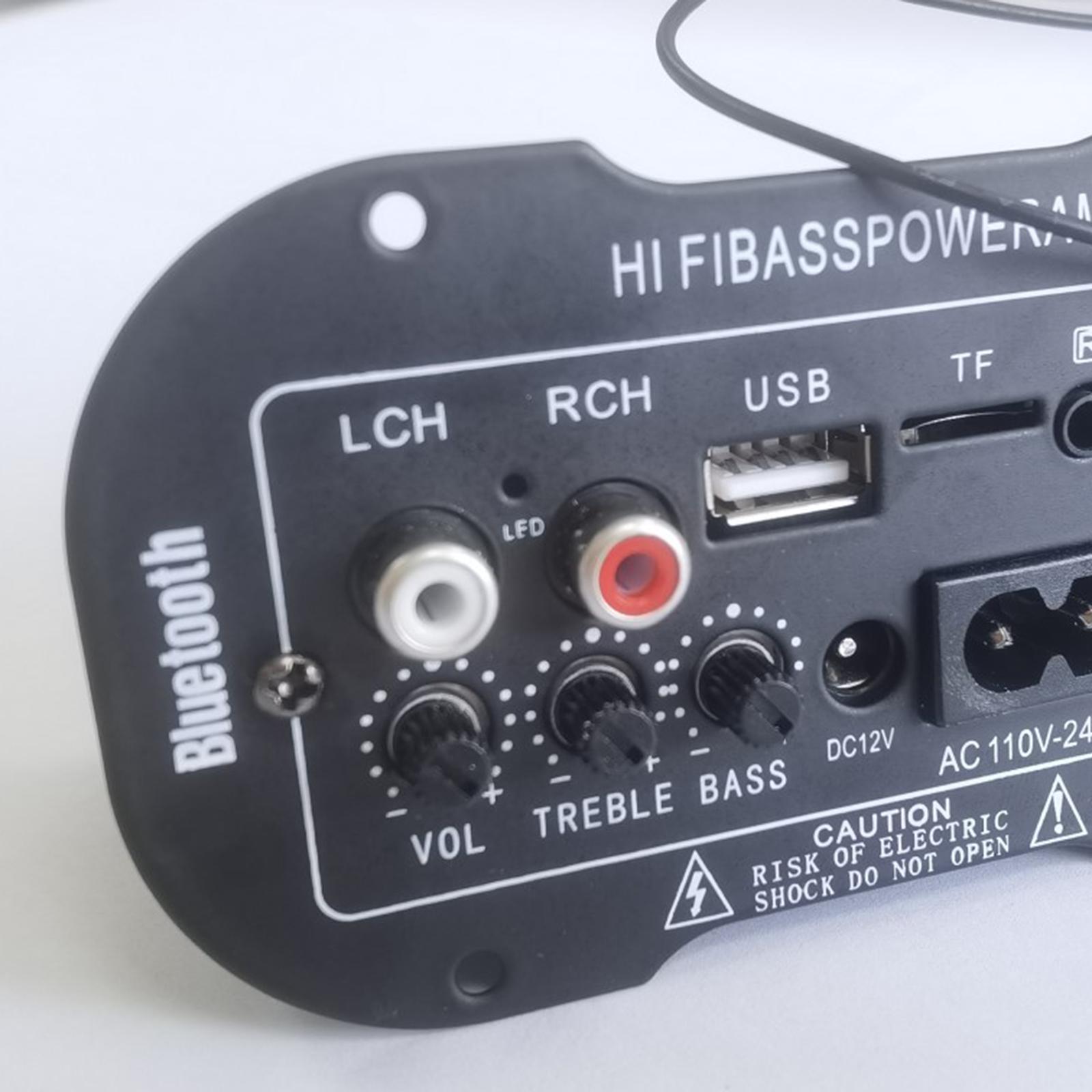 Bass Power Subwoofer AMP Car Radio Audio TF/USB