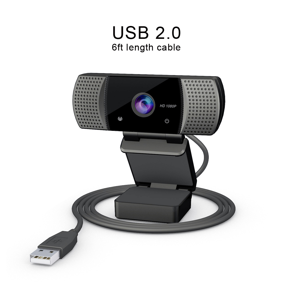 Webcam gốc rộng Full HD 1080P Wide Angle USB Webcam USB2.0 Drive-Free With Mic Web Cam Laptop Online Teching Conference Live Streaming