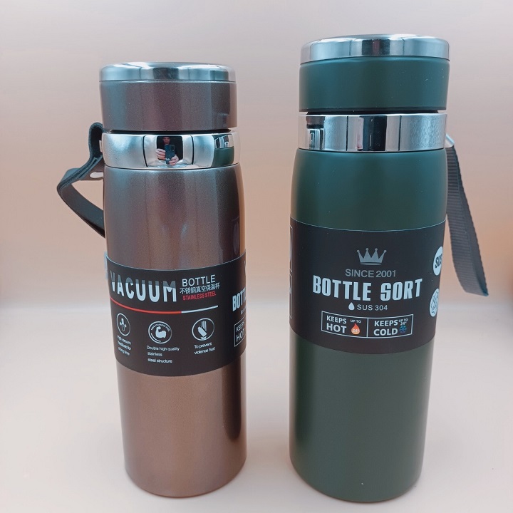 Bình Giữ Nhiệt Inox BOTTLE SPORT Dung Tích 800ml Có Nắp Lọc Trà Lõi Thép Chống Gỉ Cao Cấp