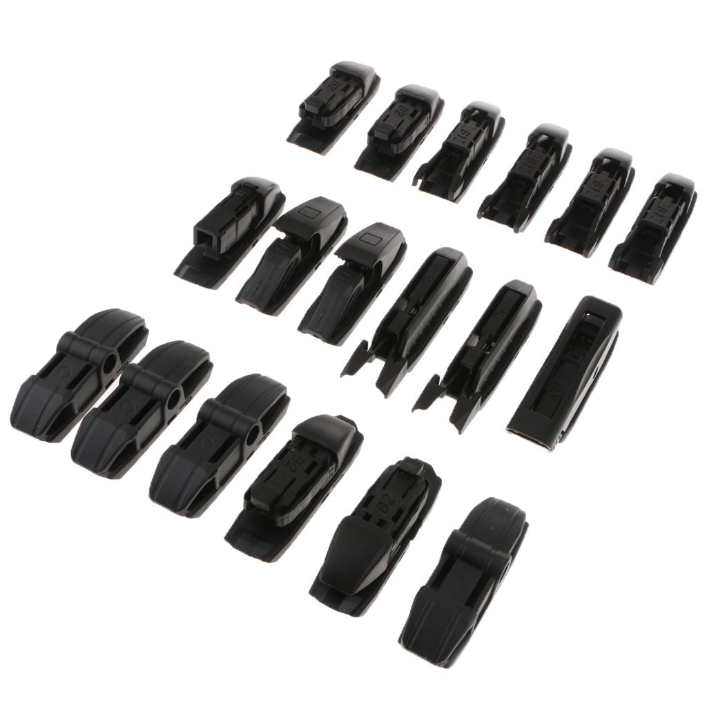 18 PCS Tool Car & Truck Windshield Wiper Connectors Wiper Blade Connector