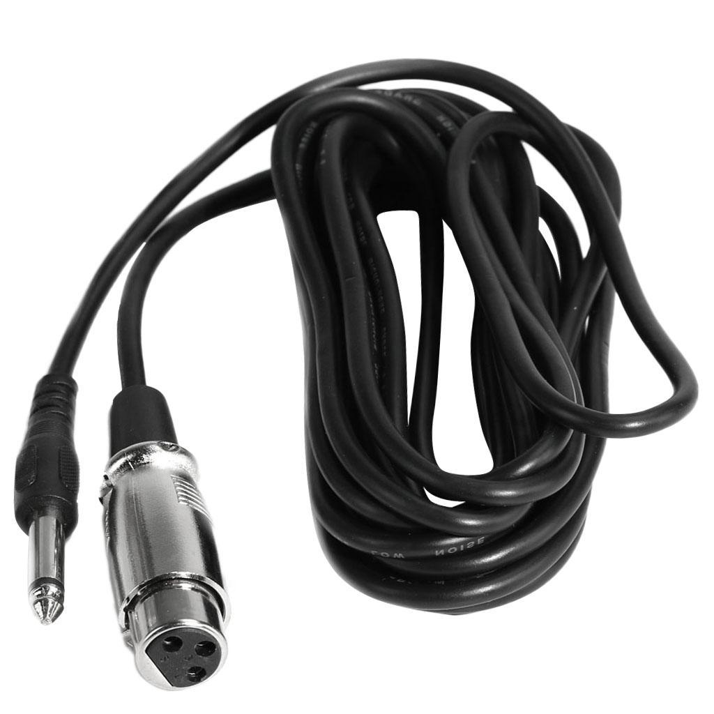 3 Pin XLR Female to 1/4 TRS 6.3mm Stereo Male MIC Microphone Audio Cable 1M