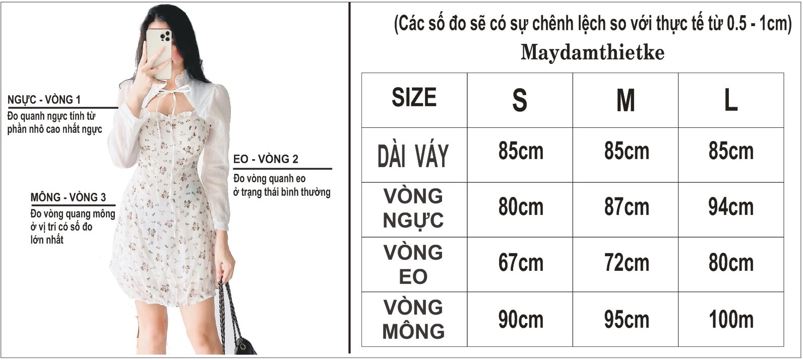 Đầm hoa nhí phối tay voan thắt yếm cột nơ