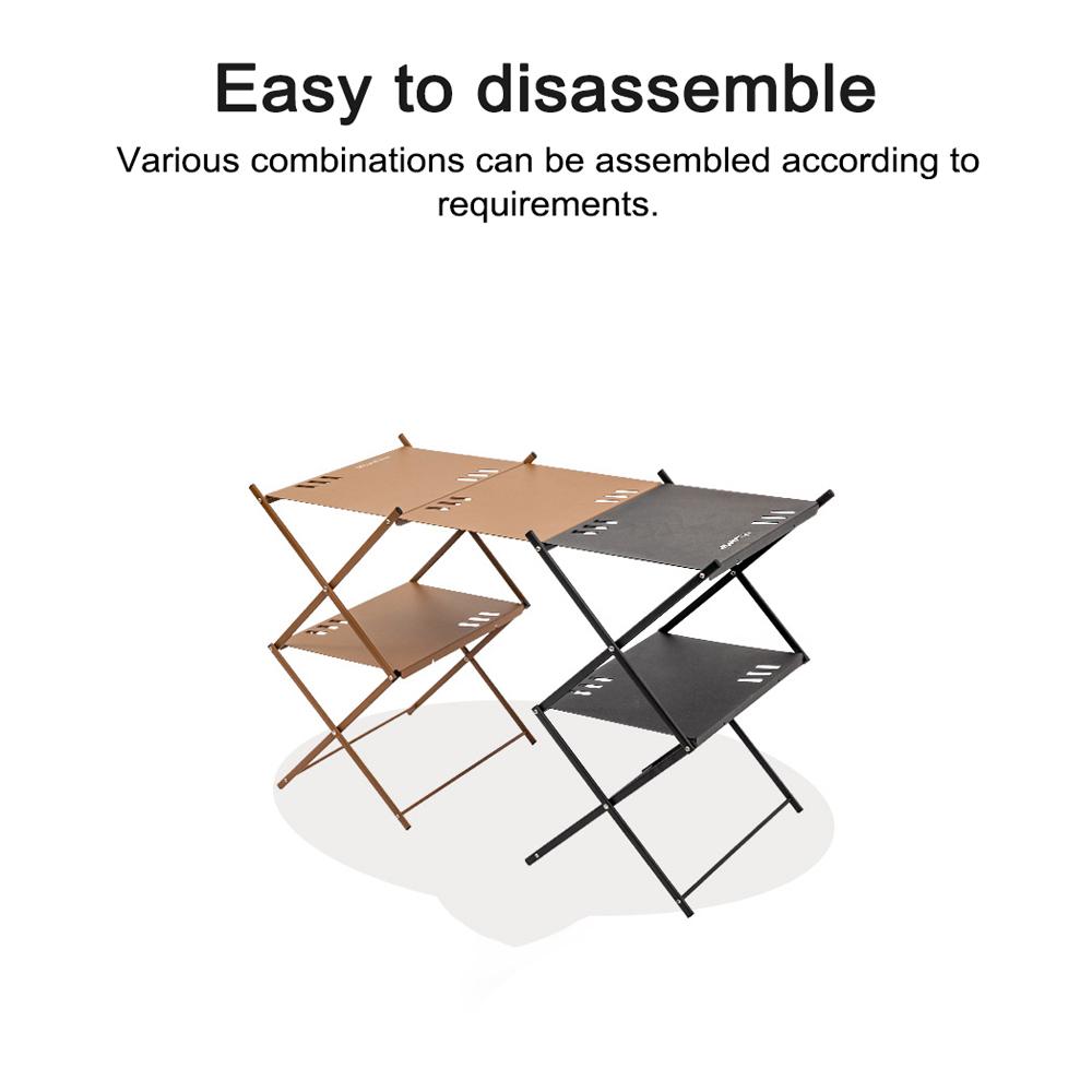 Outdoor Camping Cups Bowls Detachable Storage Rack Hung Shelf With Panel Hole Aluminum Alloy Bracket Picnic BBQ Tableware Cookware Storage Rack Campsite Tools Shelf