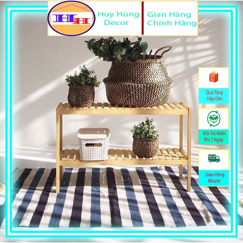 Kệ Gỗ Để Giày Dép 2 Tầng ,Kệ Đa Năng 2 Tầng Bằng Gỗ Thông Dài 80 cm
