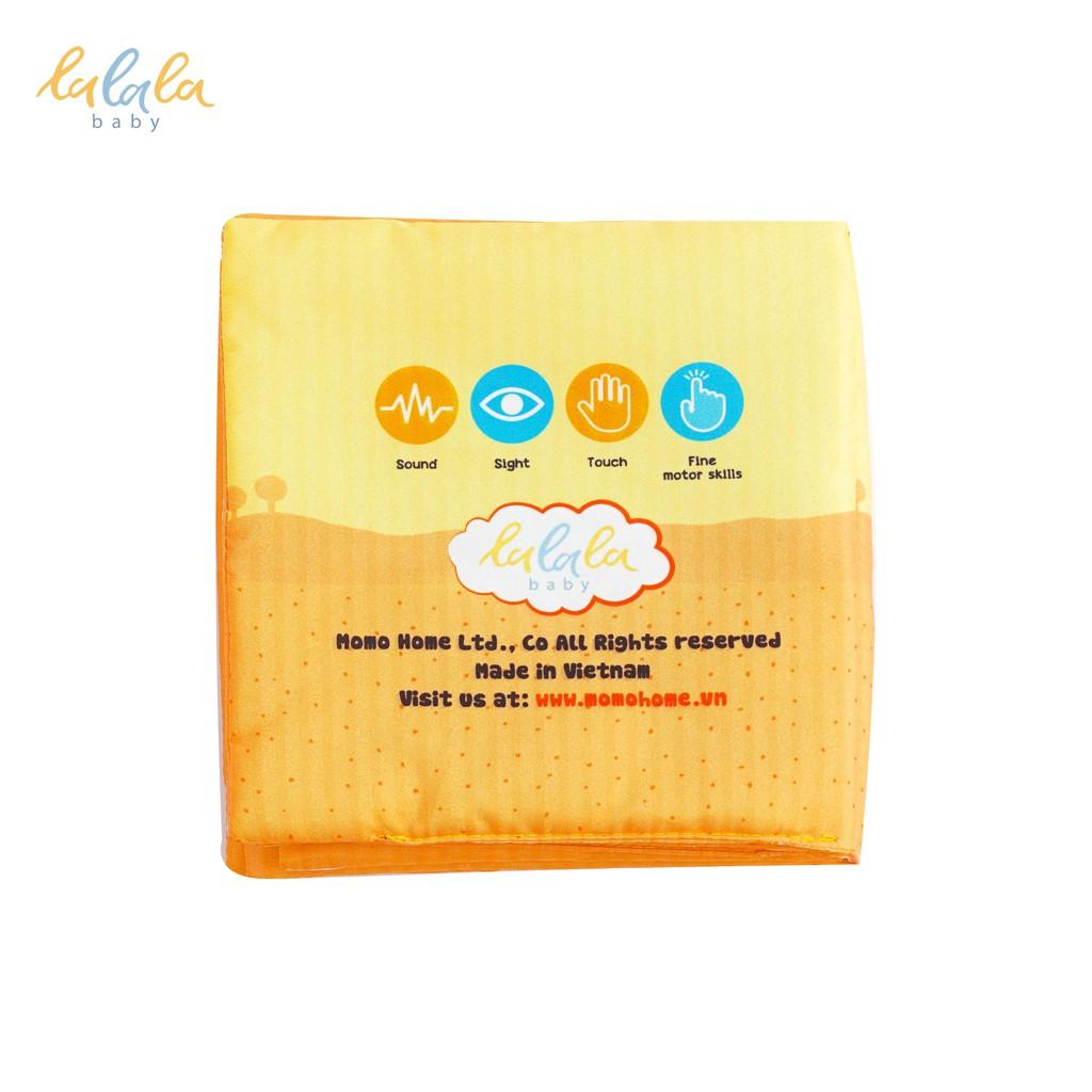 Sách vải Lalala baby, kích thích đa giác quan chủ đề Hoa quả, Kích thước 15x15cm 12 trang