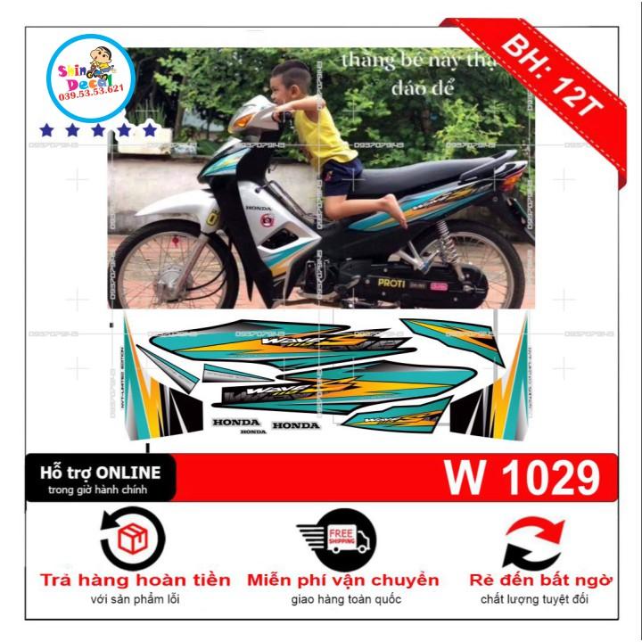 Tem rời wave S 2017 xanh đen