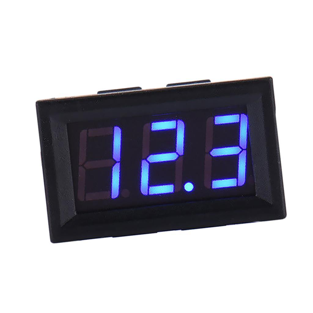 2 Pcs 2 Wire DC5-120V Red LED 3-Digit Display Voltmeter Volt Meter Panel Red
