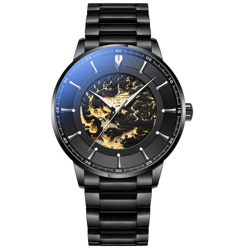 Đồng hồ nam chính hãng KASSAW K388-3 chống nước,chống xước,kính sapphire,Đồng hồ cơ Automatic ,dây kim loại thép không ghỉ 316,hàng mới 100