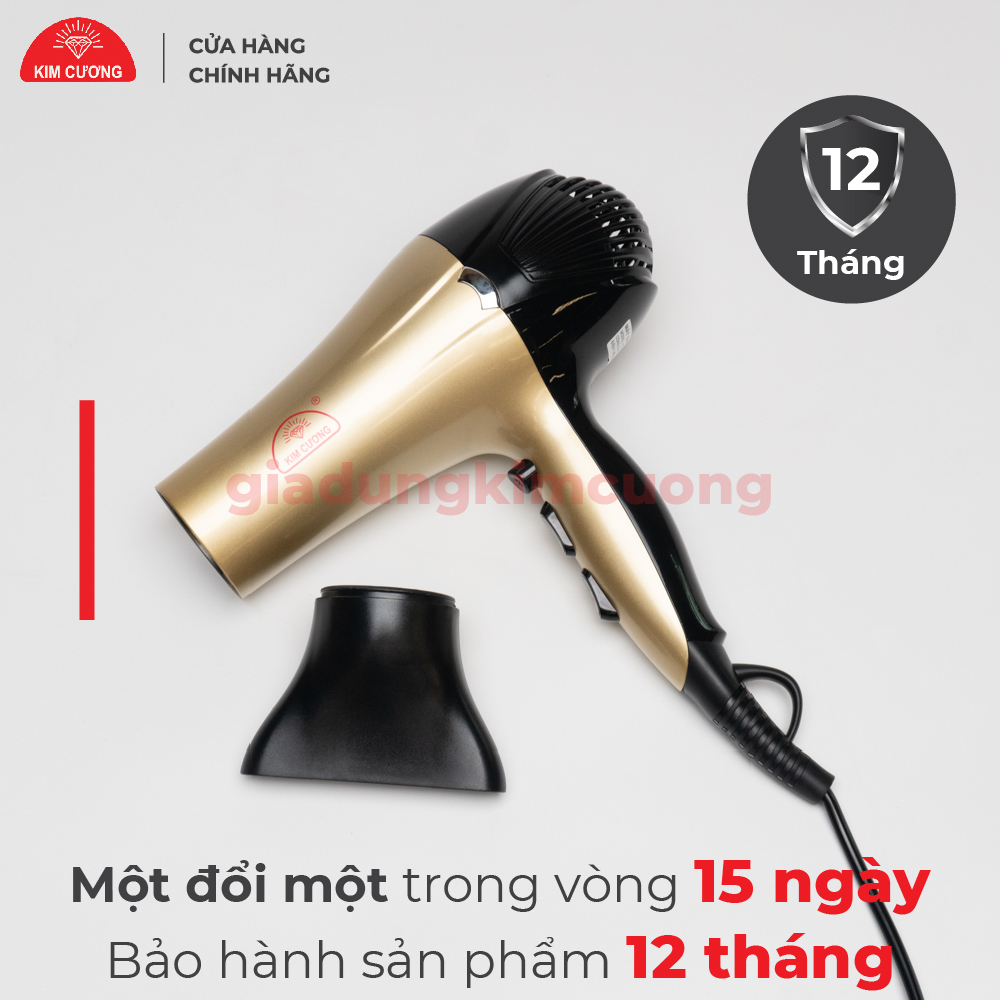 Máy Sấy Tóc 2 Chiều Nóng Lạnh - Máy Sấy Tóc Kim Cương 1640 - Hàng Chính Hãng