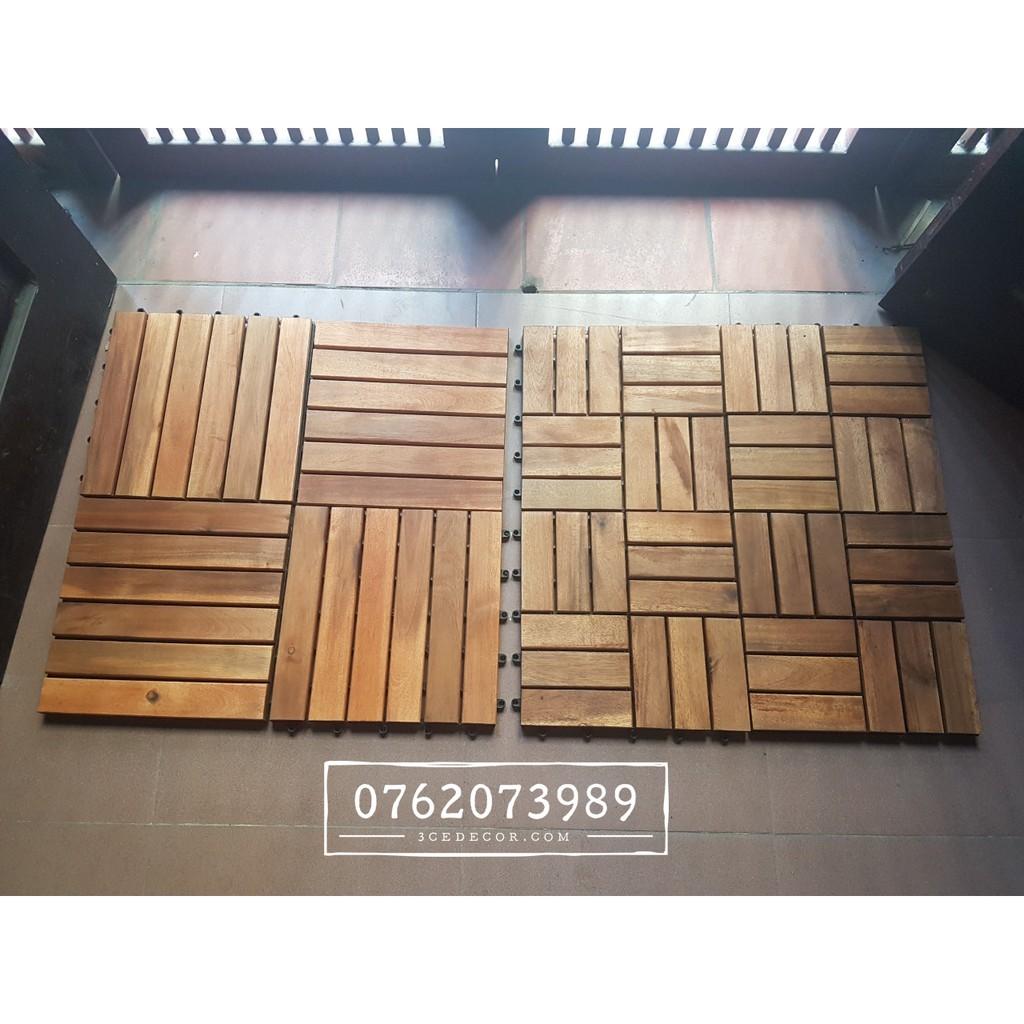 Sàn gỗ tự nhiên vỉ nhựa ngoài trời
