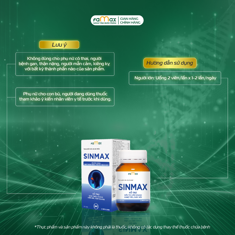 [FAMAX] Combo xịt họng Thomax Nature và viên uống Sinmax 30 viên cải thiện nghẹt mũi - sổ mũi, giảm đau họng - ngừa cảm cúm