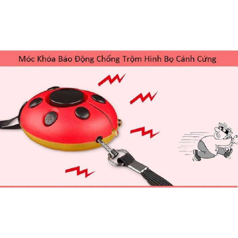 Báo Động Chống Trộm Dạng Móc Khóa Nhỏ Gọn, An Toàn Trong Mọi Hoàn Cảnh(Hình Bọ Cánh Cứng)