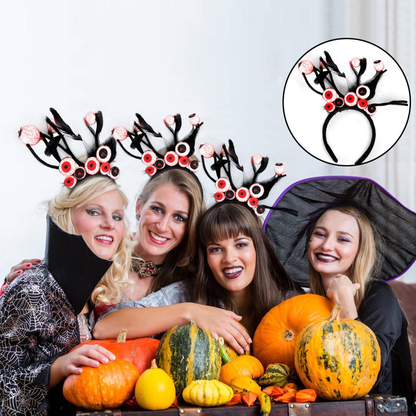 Halloween Headband, Hair Hoop, Headdress, Dress up Costume Headpiece, Spooky Eyeball Headband Hairband for Carnival Masquerade Role Play