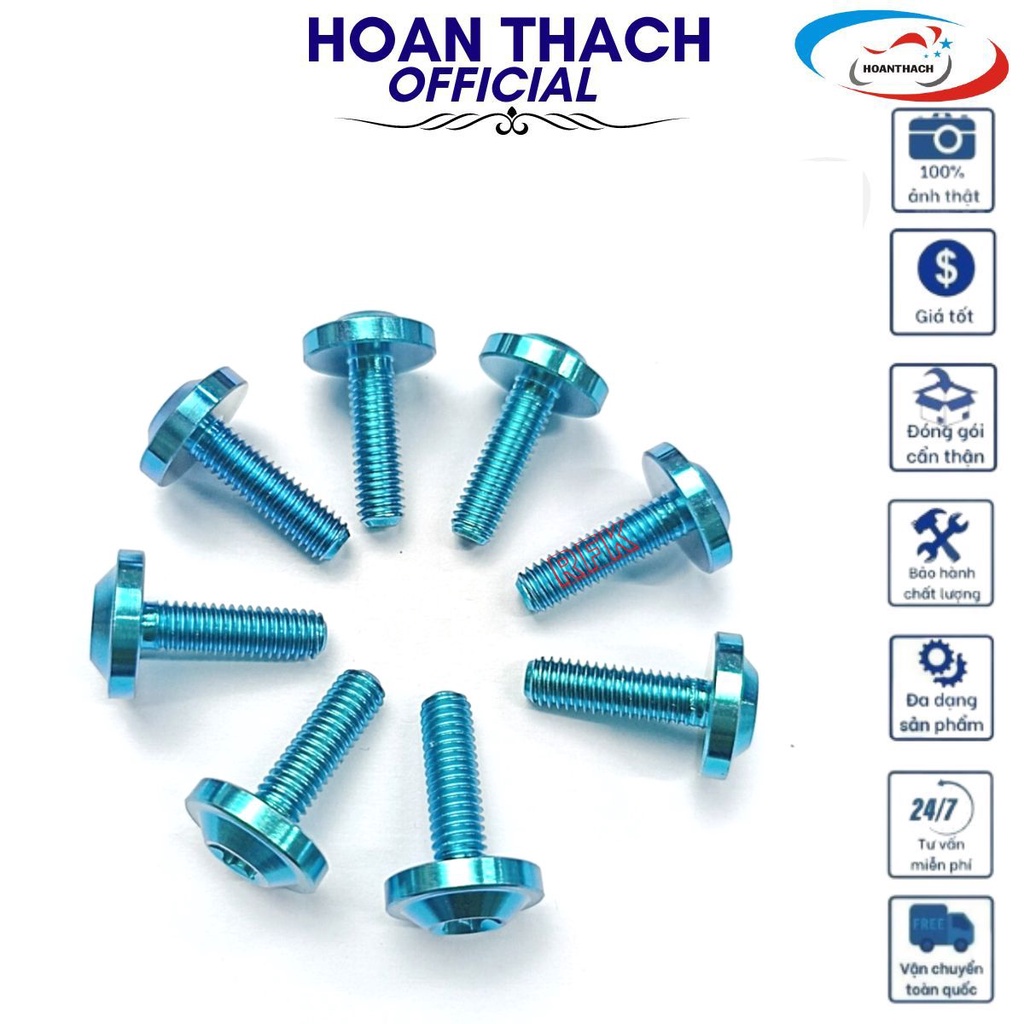 Ốc Gr5 Titan Đầu Dù 6L20 Xanh Lục Bảo dùng cho nhiều dòng xe máy SP010352 (giá 1 con)