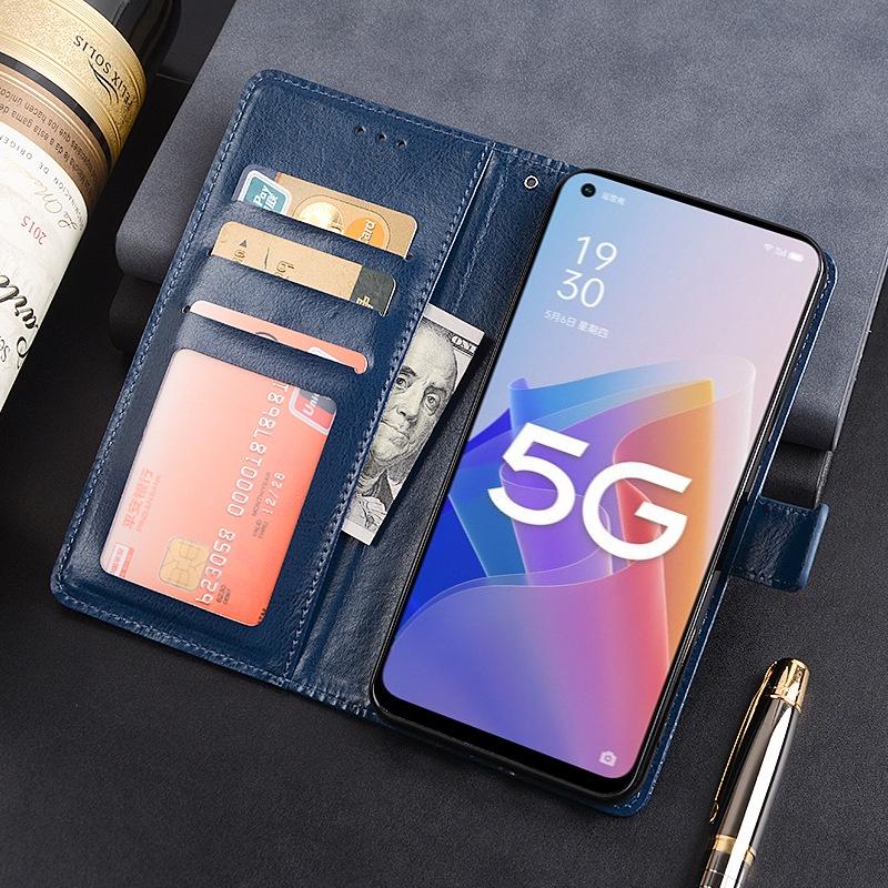 Bao Da Dạng Ví dành cho OPPO Reno7 5G, Reno7 Z 5G ,Oppo A96 5G Case Cho Oppo Có Quai Gài, Có Ngăn Chứa Thẻ, Tiền Và Dây Đeo Tay