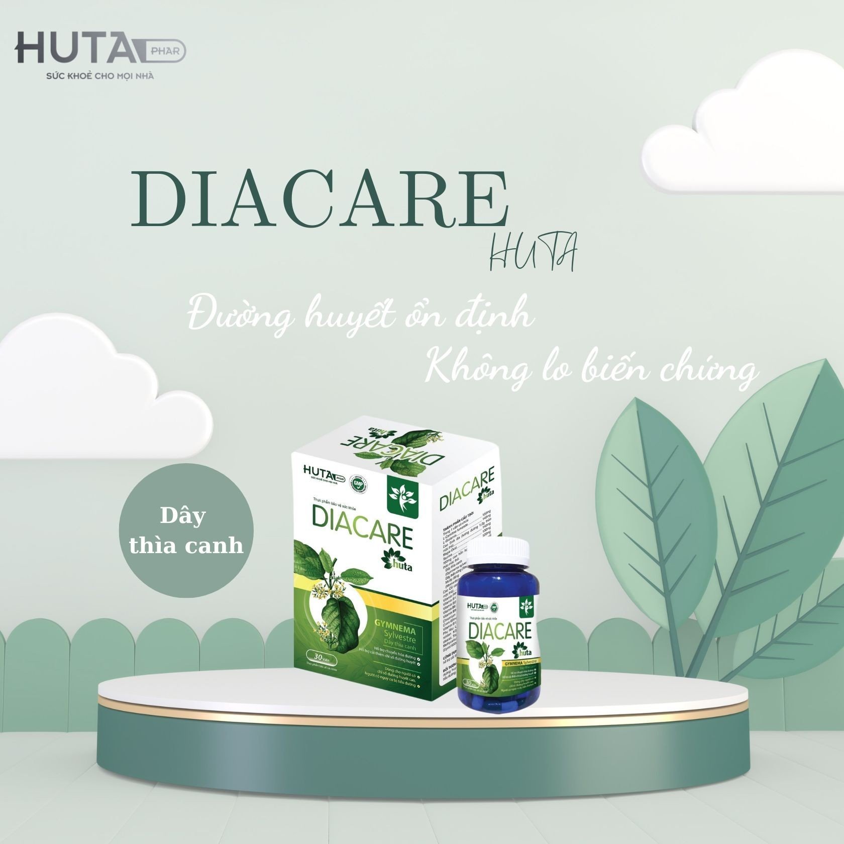 DIACARE HUTA - Hỗ trợ đường huyết, cải thiện chỉ số đường huyết