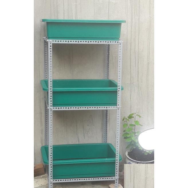 Kệ trồng rau 2 chậu ,3 chậu phù hợp với nhiều loại khay nhựa đa năng