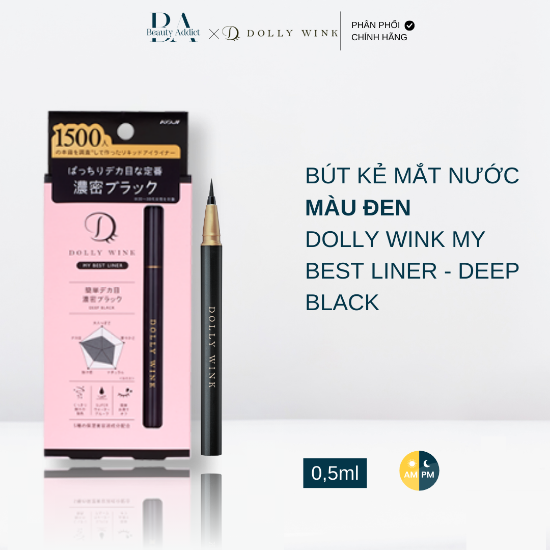 Bút kẻ mắt nước màu đen - Koji Dolly Wink My Best Liner Deep Black