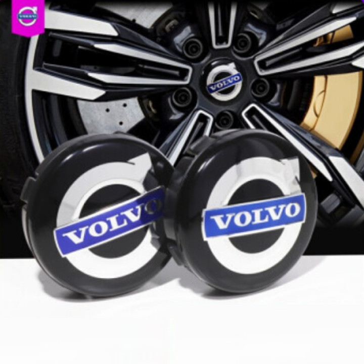 Logo chụp mâm, ốp lazang bánh xe ô tô, xe hơi Volvo, đường kính 64MM mã VV64