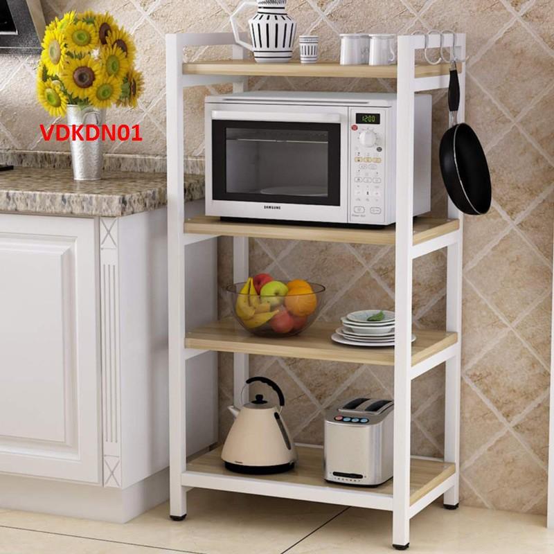 Kệ để lò vi sóng 4 tầng sàn gỗ VDKDN01 - Nội thất lắp ráp Viendong Adv