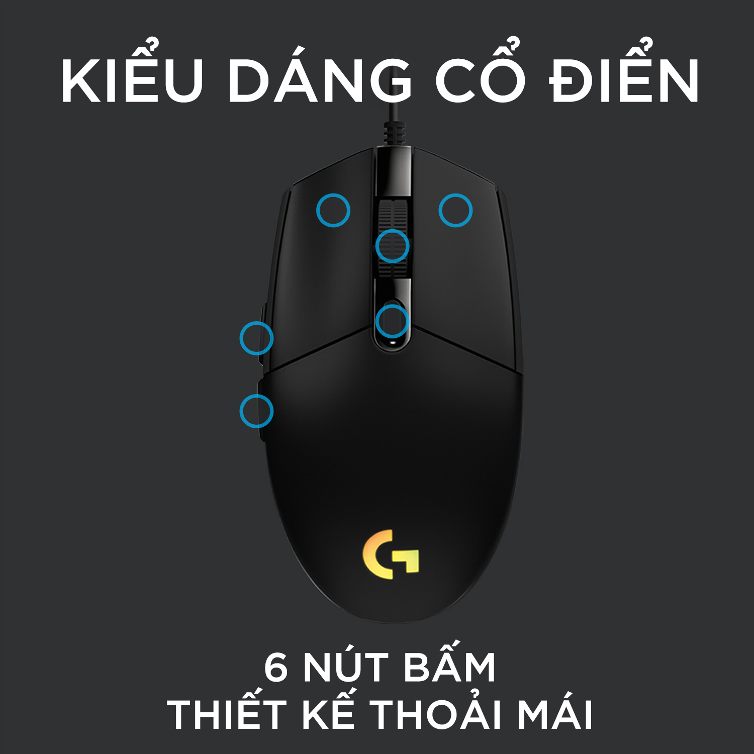 Chuột game có dây Logitech G102 Lightsync - Tùy chỉnh RGB, 6 nút lập trình, nhẹ, 8000 DPI, PC/Mac - Hàng Chính Hãng